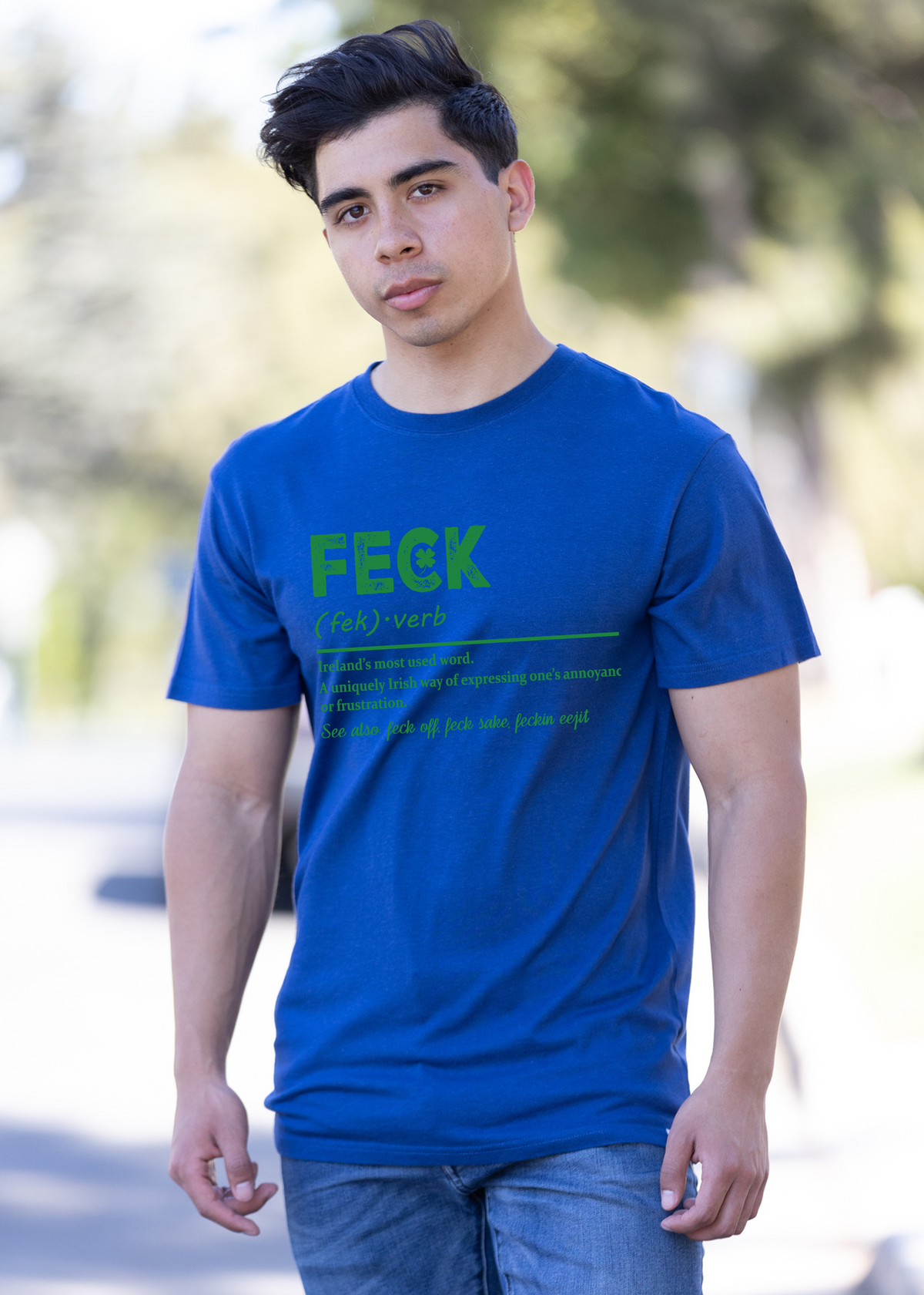 Feck Irish St Patricks Day Unisex Bamboo/Cotton Graphic T-Shirt