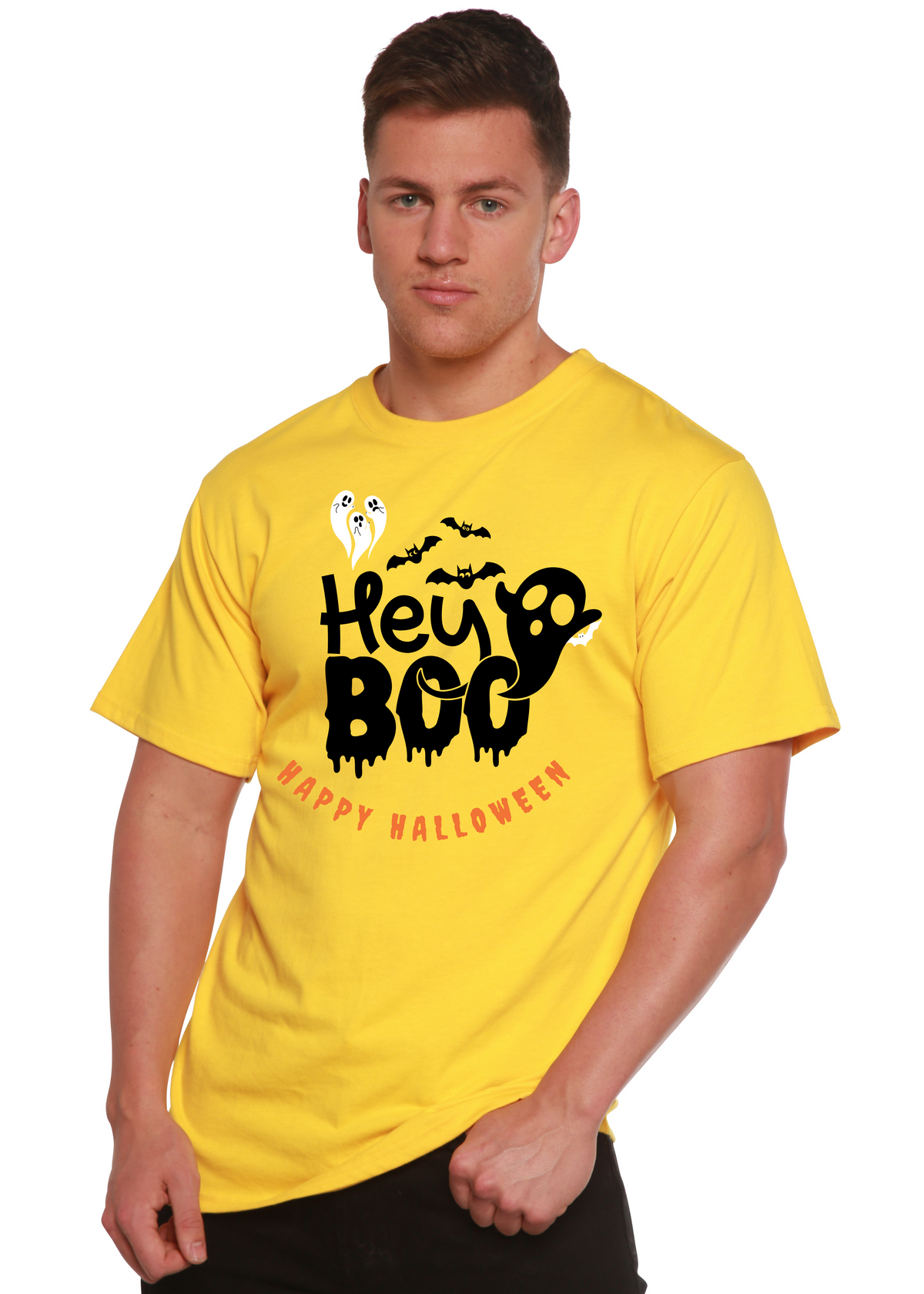 Hey Boo Men's Bamboo Viscose/Organic Cotton Short Sleeve Graphic T-Shirt