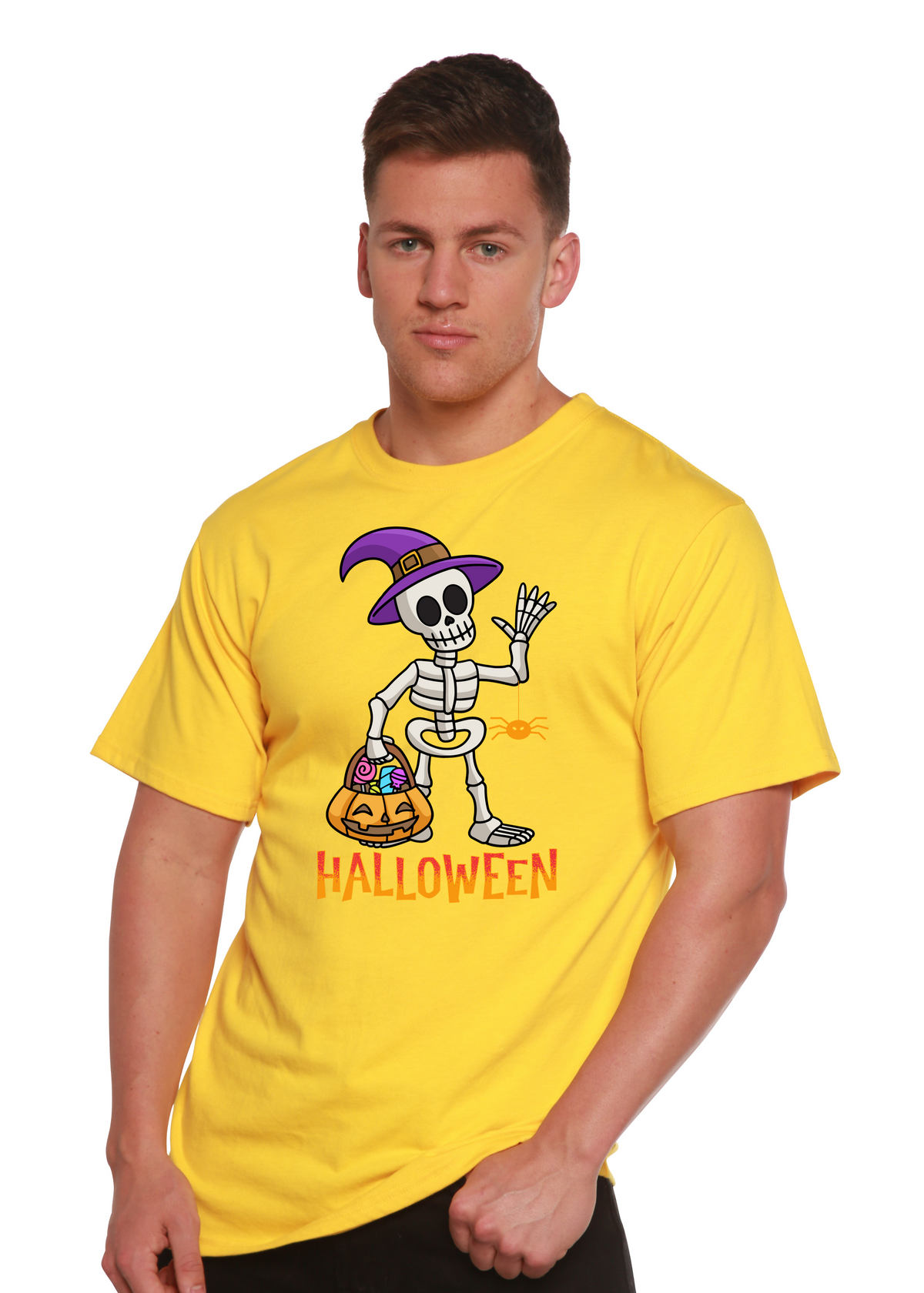 Happy Halloween Unisex Bamboo Viscose/Organic Cotton Short Sleeve Graphic T-Shirt