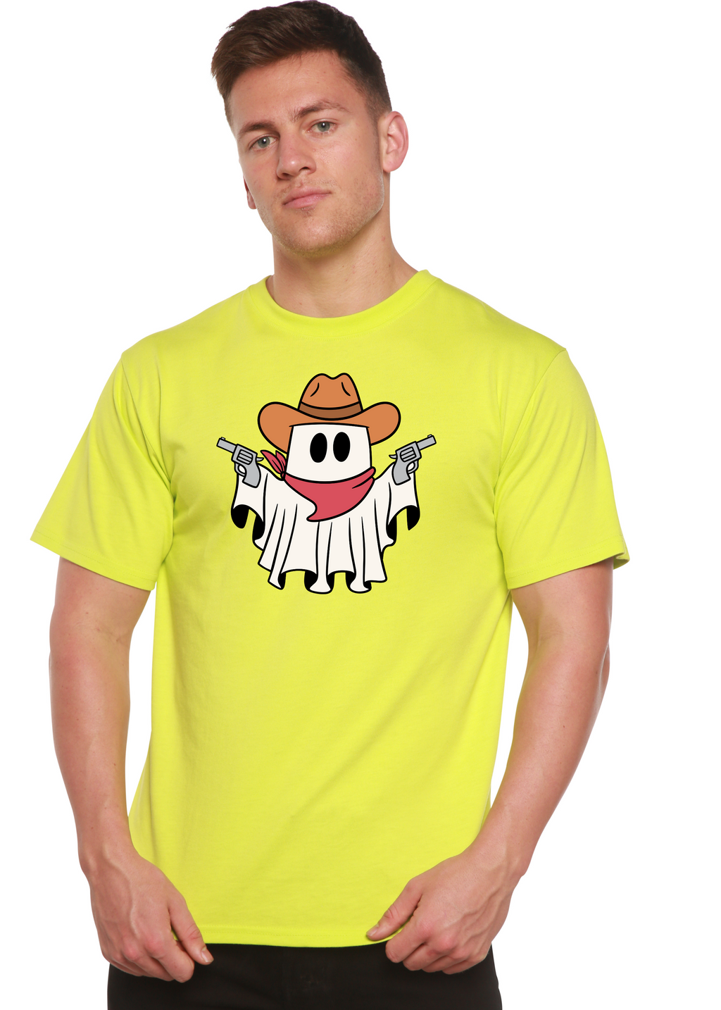 Cowboy Ghost Unisex Bamboo Viscose/Organic Cotton Short Sleeve Graphic T-Shirt