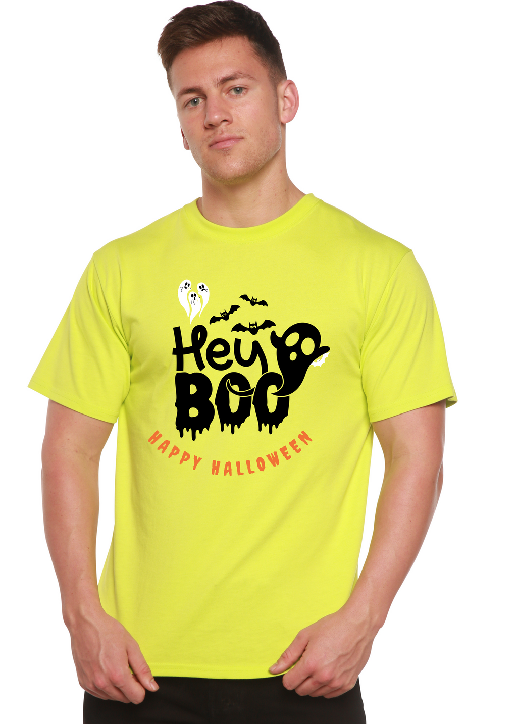 Hey Boo Men's Bamboo Viscose/Organic Cotton Short Sleeve Graphic T-Shirt