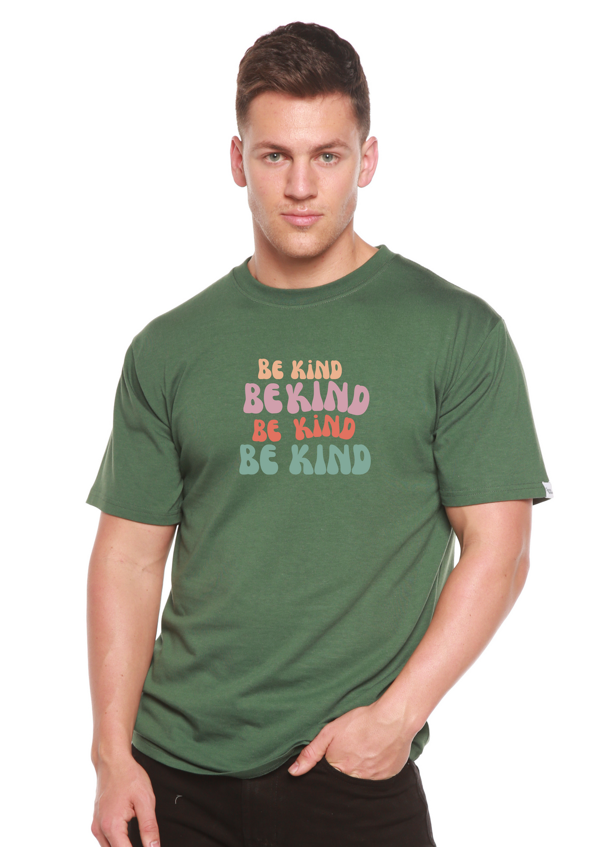 Be Kind Men's Bamboo Viscose/Organic Cotton Short Sleeve Graphic T-Shirt