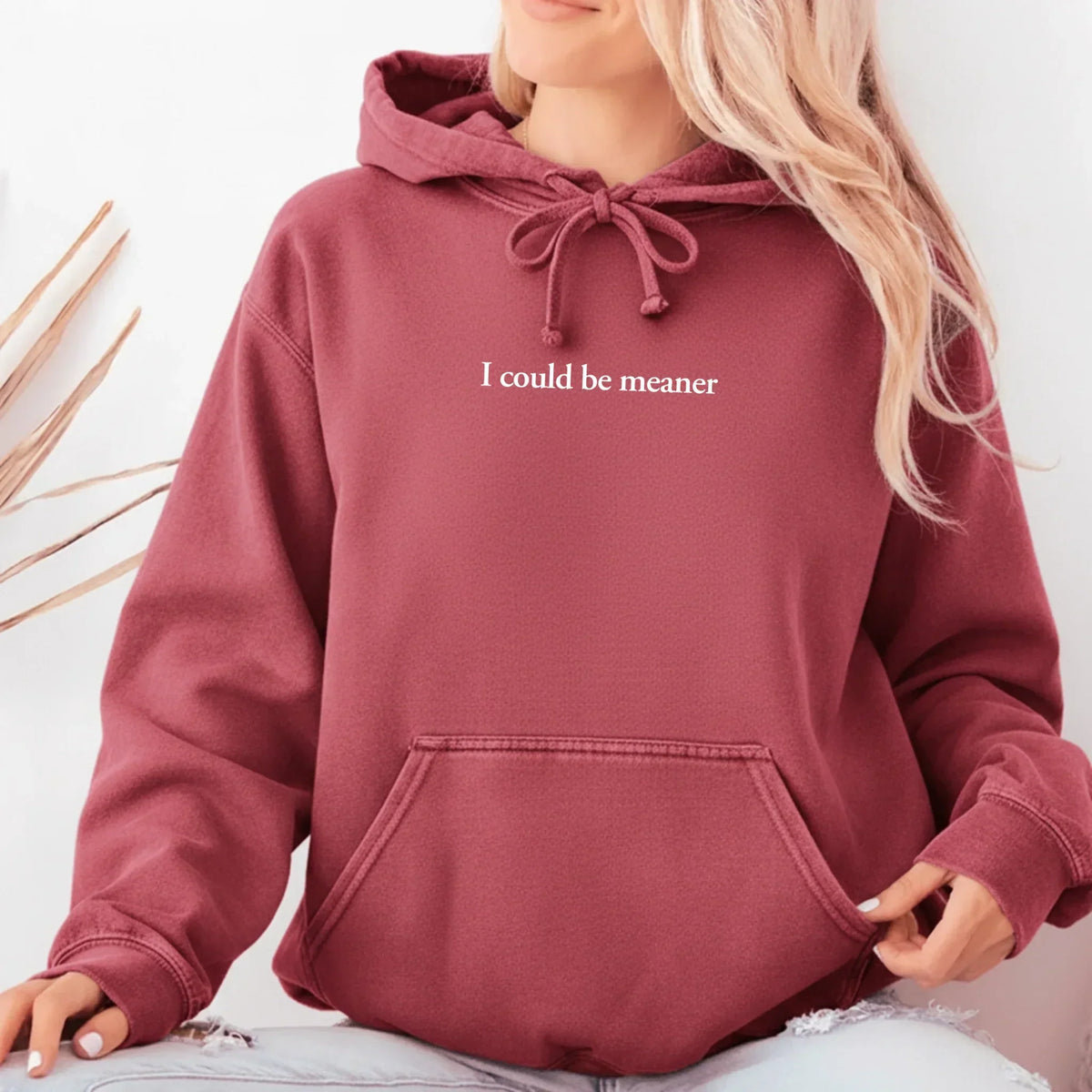 I Could Be Meaner Comfort Colors Hoodie