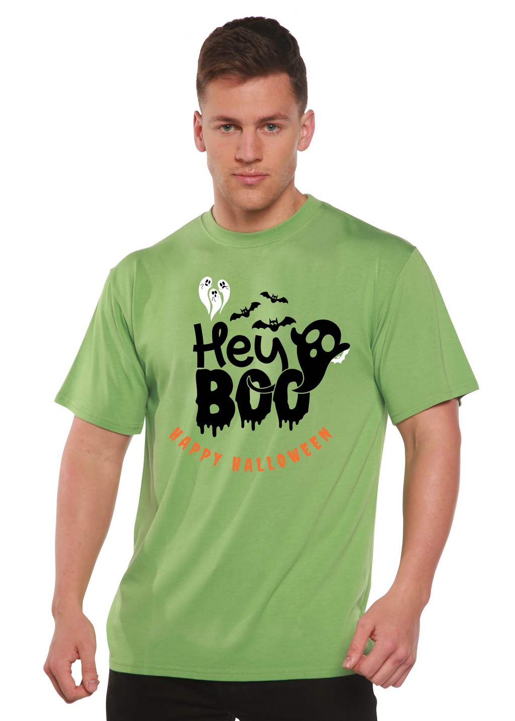 Hey Boo Men's Bamboo Viscose/Organic Cotton Short Sleeve Graphic T-Shirt