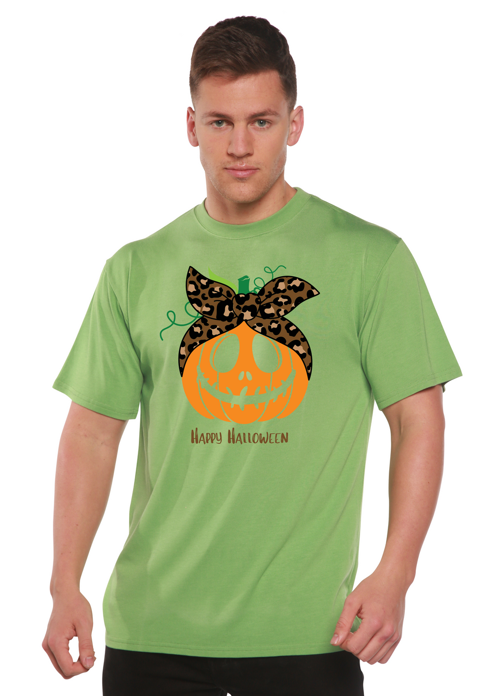 Happy Halloween Men's Bamboo Viscose/Organic Cotton Short Sleeve Graphic T-Shirt