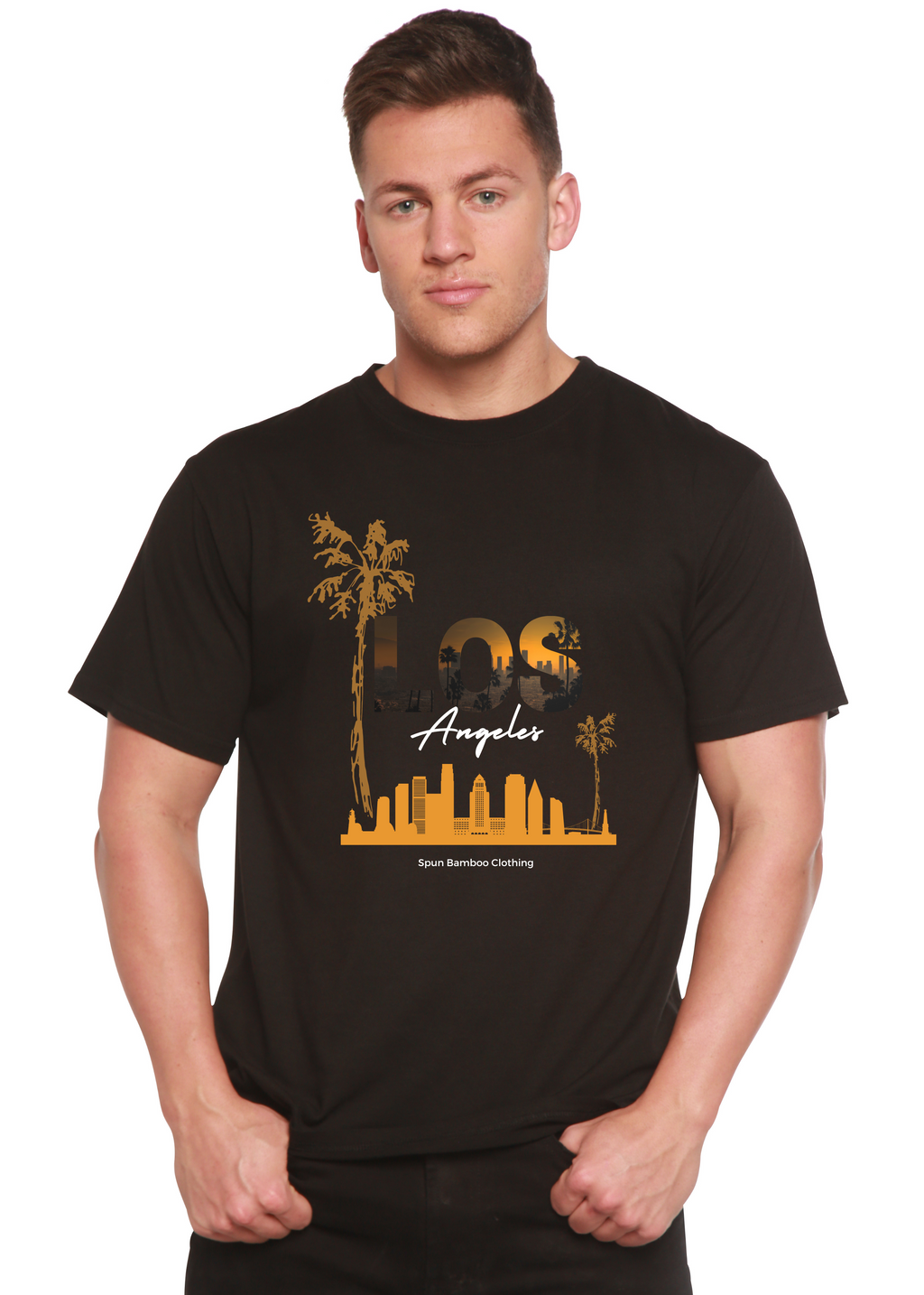 Los Angeles Unisex Bamboo Viscose/Organic Cotton Short Sleeve Graphic T-Shirt