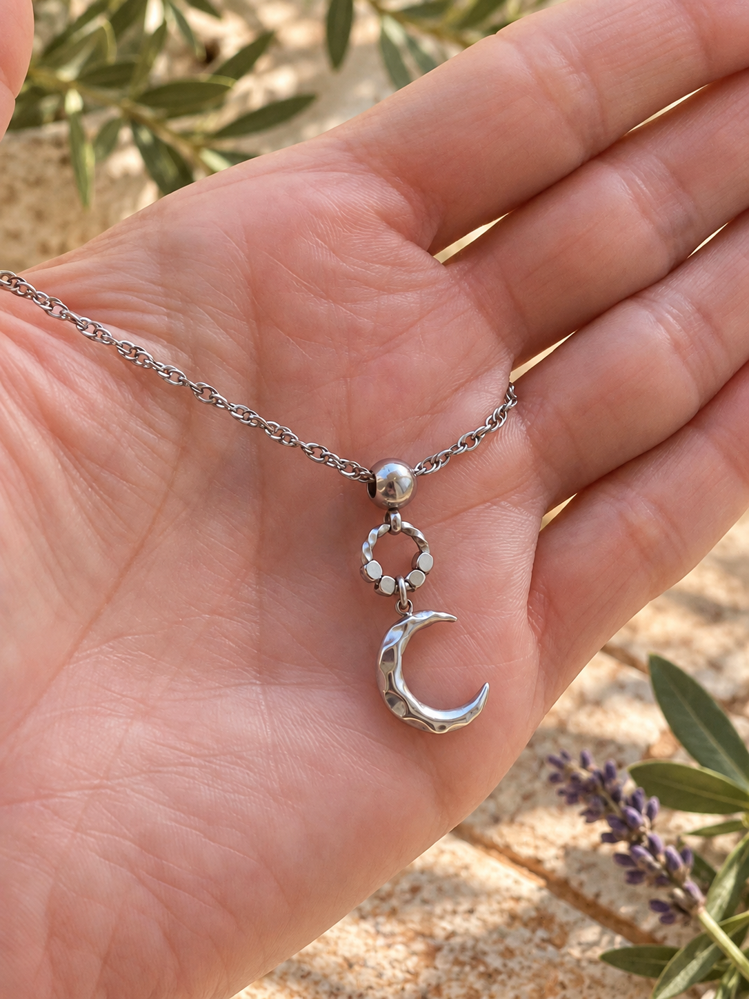 Tiny Moon Necklace