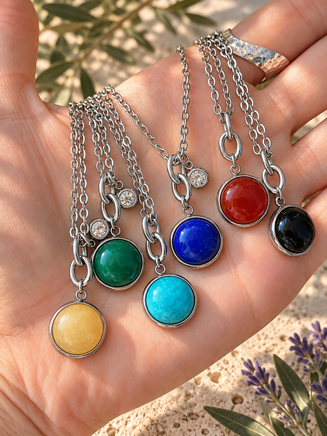 Stone Charm Necklace