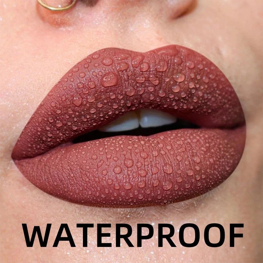 Matte Velvet Lip Gloss - Waterproof Liquid Lipstick (19 Colors)