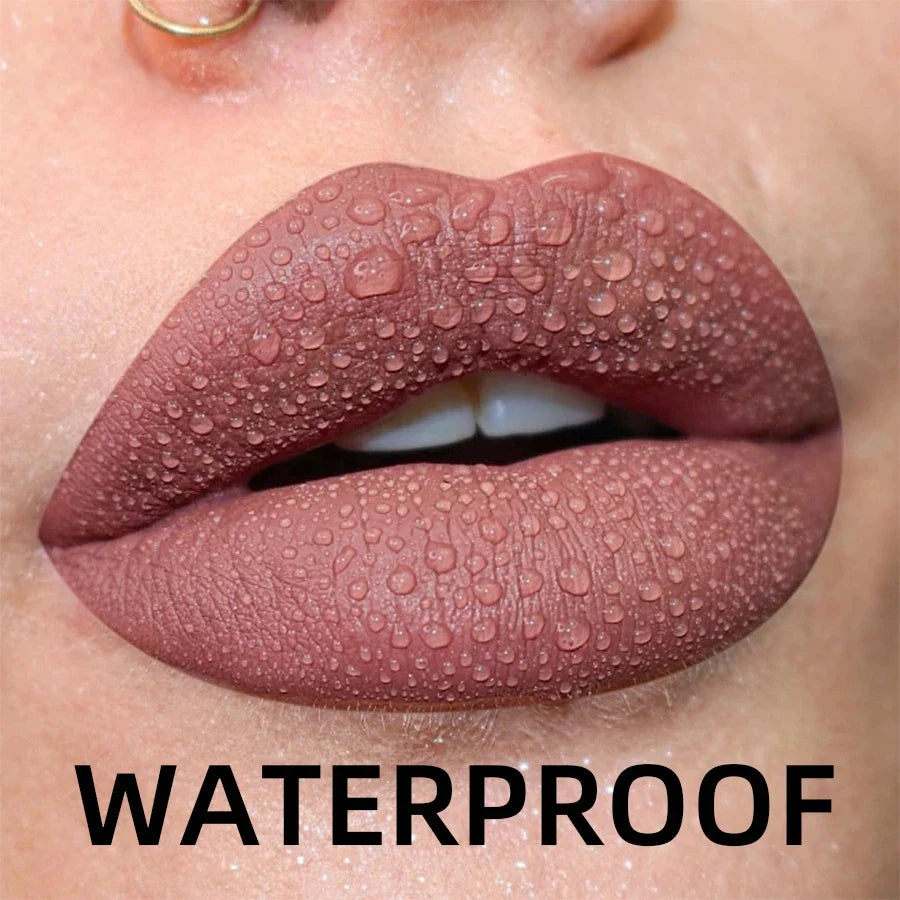 Matte Velvet Lip Gloss - Waterproof Liquid Lipstick (19 Colors)