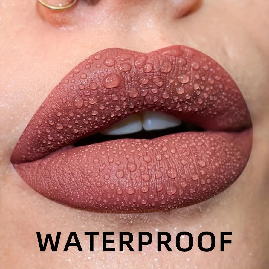 Matte Velvet Lip Gloss - Waterproof Liquid Lipstick (19 Colors)