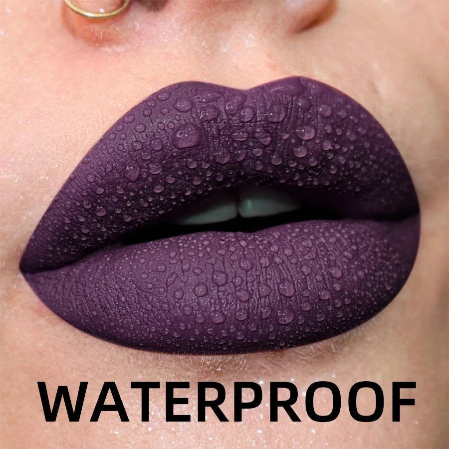 Matte Velvet Lip Gloss - Waterproof Liquid Lipstick (19 Colors)