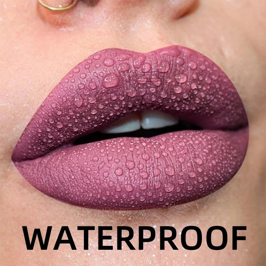Matte Velvet Lip Gloss - Waterproof Liquid Lipstick (19 Colors)