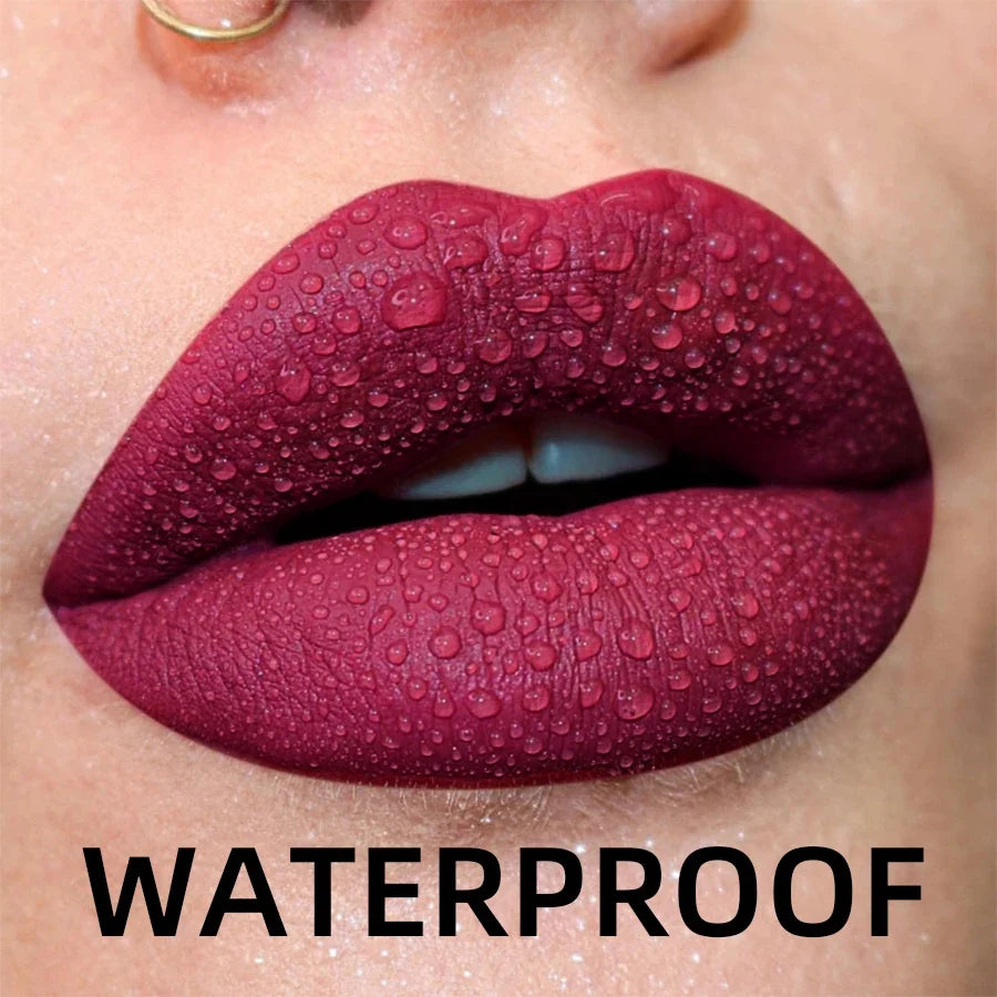 Matte Velvet Lip Gloss - Waterproof Liquid Lipstick (19 Colors)
