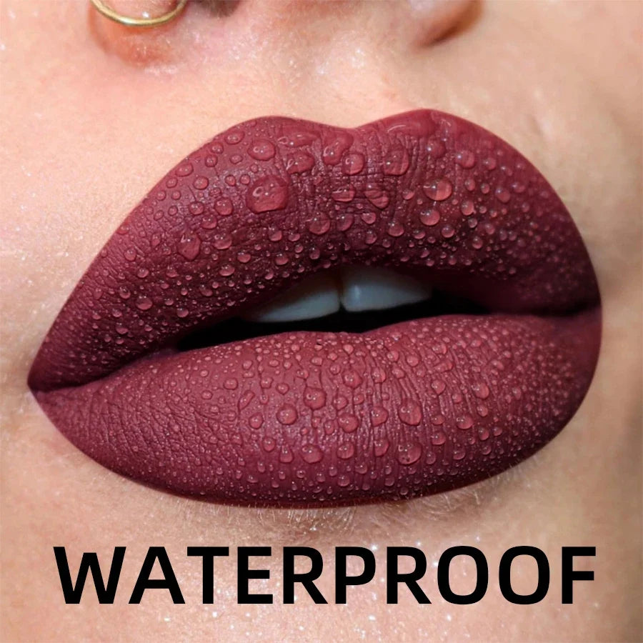 Matte Velvet Lip Gloss - Waterproof Liquid Lipstick (19 Colors)