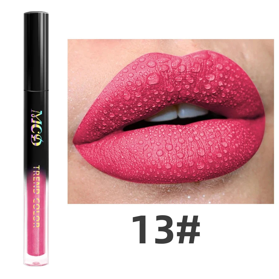 Matte Velvet Lip Gloss - Waterproof Liquid Lipstick (19 Colors)