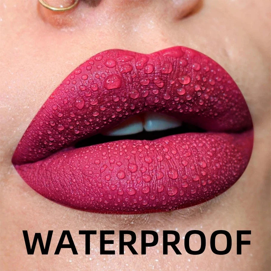 Matte Velvet Lip Gloss - Waterproof Liquid Lipstick (19 Colors)