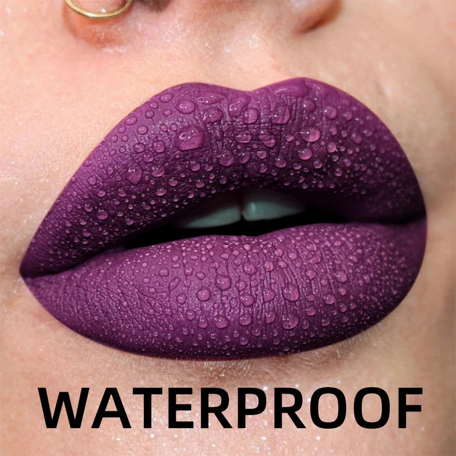 Matte Velvet Lip Gloss - Waterproof Liquid Lipstick (19 Colors)