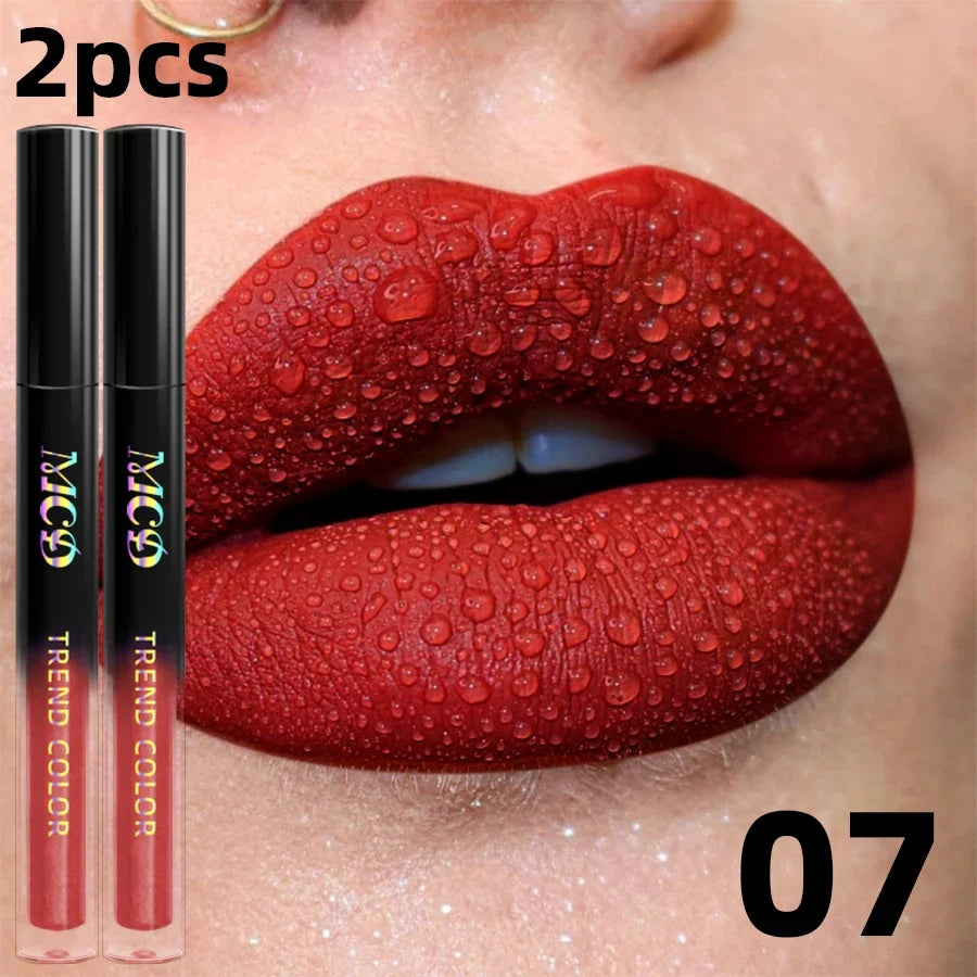 Matte Velvet Lip Gloss - Waterproof Liquid Lipstick (19 Colors)