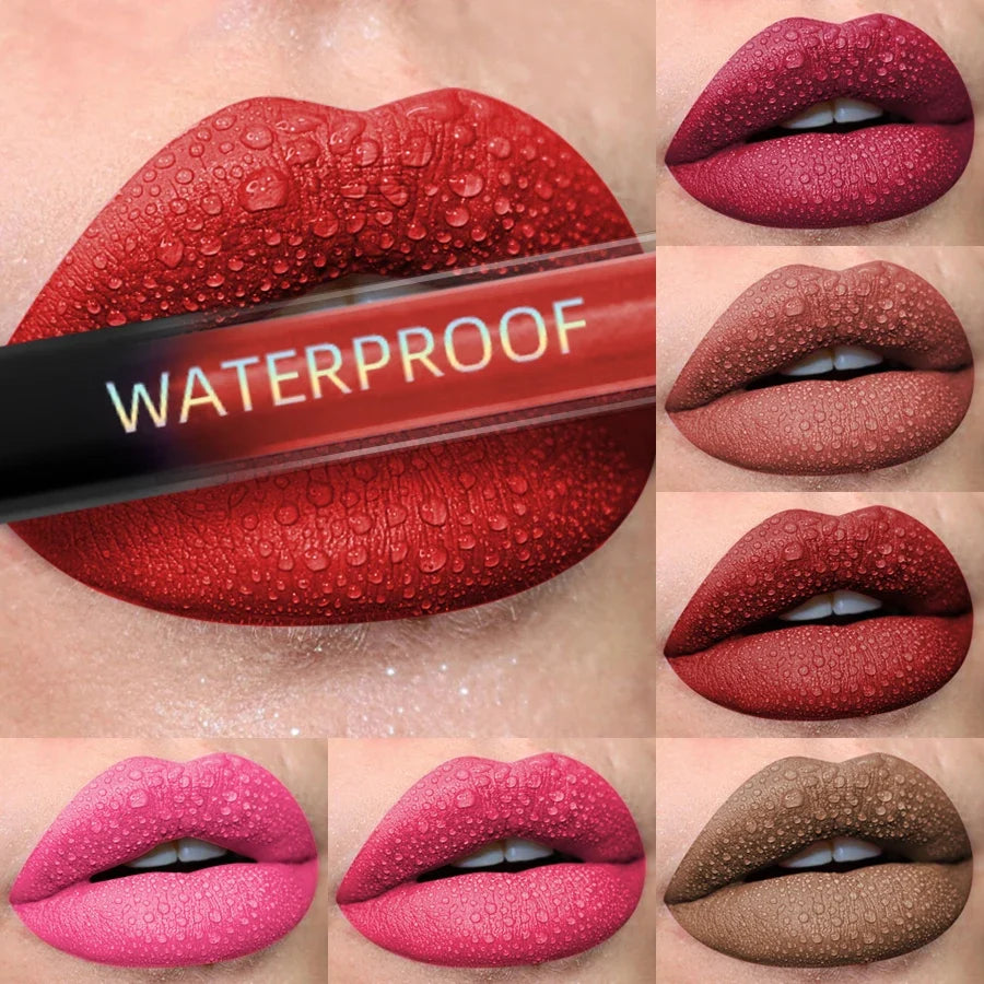 Matte Velvet Lip Gloss - Waterproof Liquid Lipstick (19 Colors)