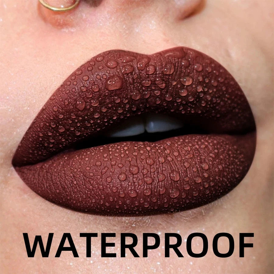 Matte Velvet Lip Gloss - Waterproof Liquid Lipstick (19 Colors)
