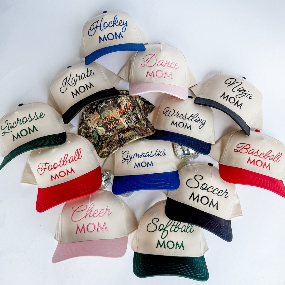 multiple hats trucker hat