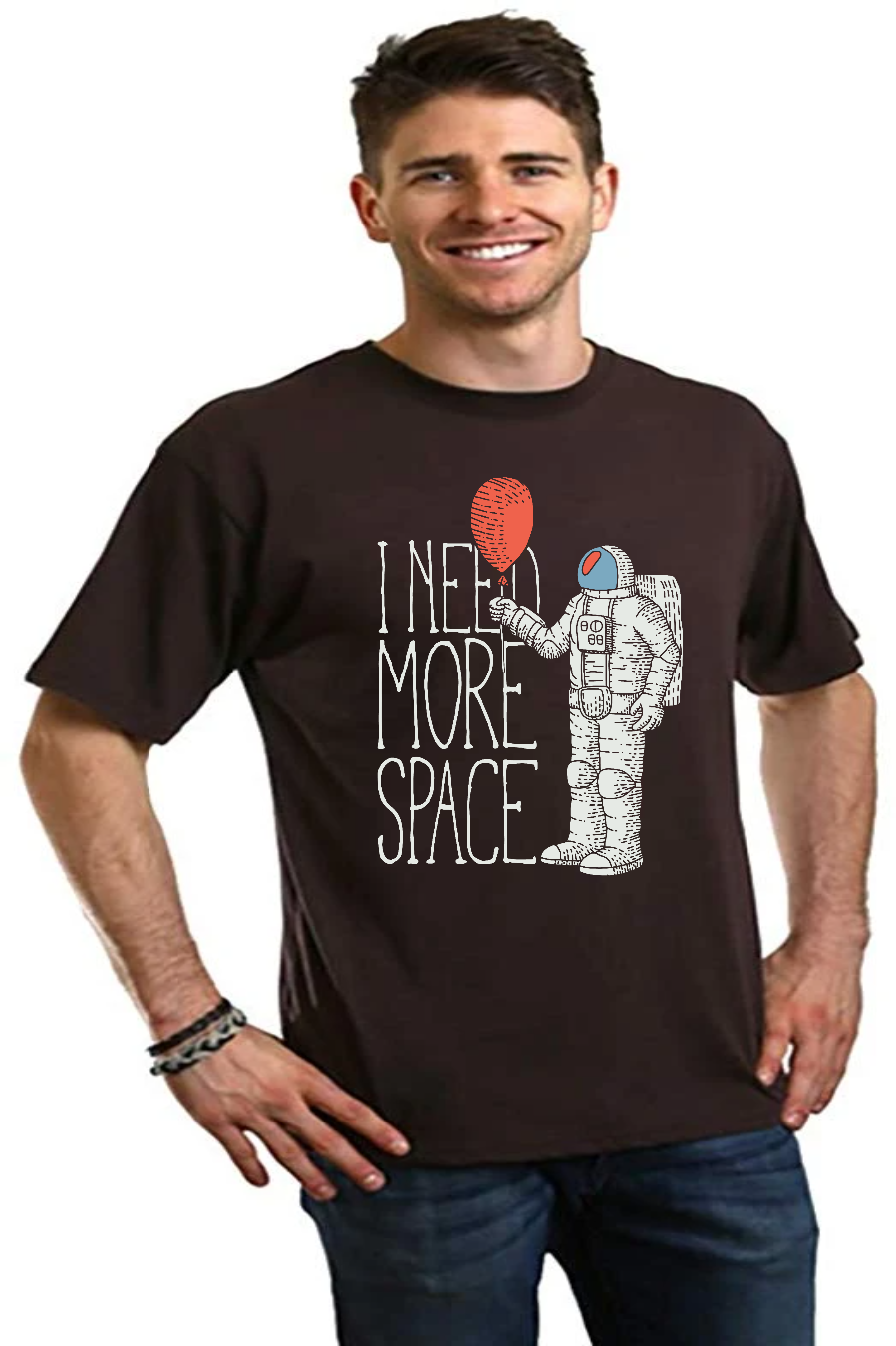 I Need More Space Men's Bamboo Viscose/Organic Cotton Short Sleeve Graphic T-Shirt